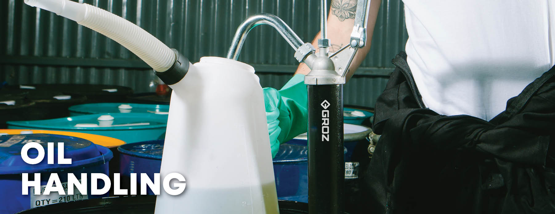 Groz oil handling equipment